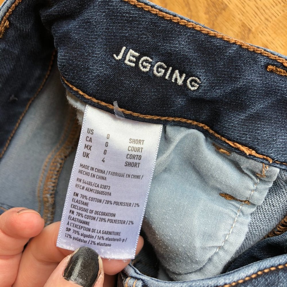 American Eagle Jegging Bundle Dark Wash Size 0 Short - Picture 5 of 16